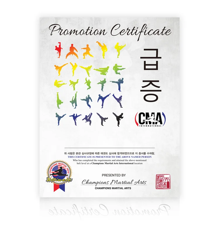 CMA Promotion Certificate