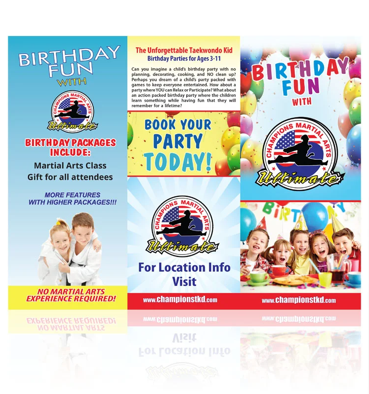 Birthday Party Brochure Trifold